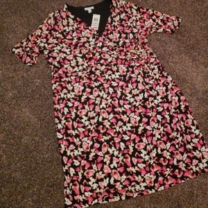 Charter Club floral faux wrap dress